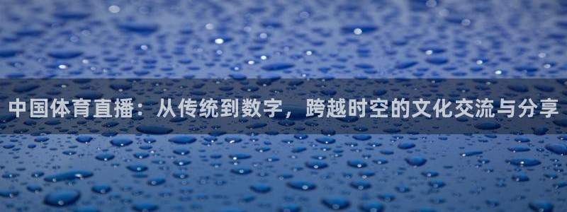 中国体育直播：从传统到数字，跨越时空的文化交流与分享