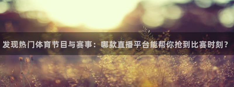 发现热门体育节目与赛事：哪款直播平台能帮你抢到比赛时刻？